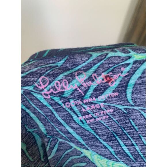 LILLY PULITZER 100% PIMA COTTON Under The Palms Porter Shirt - Picture 4 of 10